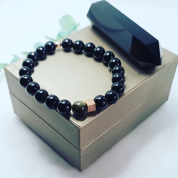 Black Obsidian bracelet - Picture 3 of 5